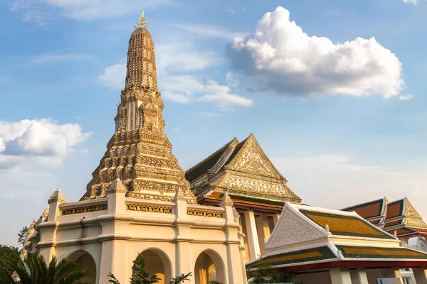 Wat Thepthidaram Tempio Worawihan Bangkok Thailandia Giorno Estate — Foto Stock