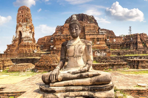Ιστορικό Πάρκο Ayutthaya Αγιουτχάγια Ταϊλάνδη Μια Καλοκαιρινή Μέρα — Φωτογραφία Αρχείου