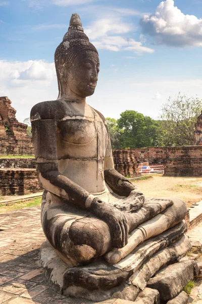 Ayutthaya Historical Park Ayutthaya Tailândia Dia Verão — Fotografia de Stock