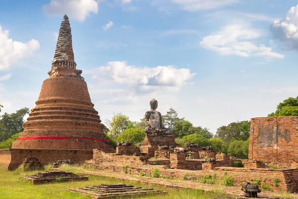 Parc Historique Ayutthaya Ayutthaya Thaïlande Dans Une Journée Été — Photo