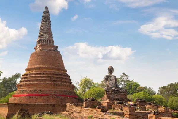 Parc Historique Ayutthaya Ayutthaya Thaïlande Dans Une Journée Été — Photo