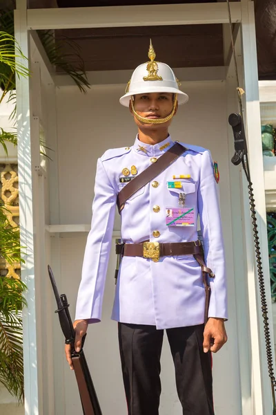 Bangkok Thailand Mars 2018 Kings Vakt Grand Royal Palace Bangkok — Stockfoto