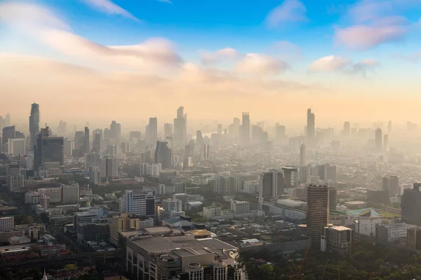 Vista Aérea Bangkok Una Noche Verano — Foto de Stock