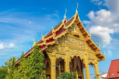 Chiang Mai, Tayland bir yaz günü tapınakta Budistler