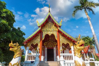 Chiang Mai, Tayland bir yaz günü tapınakta Budistler