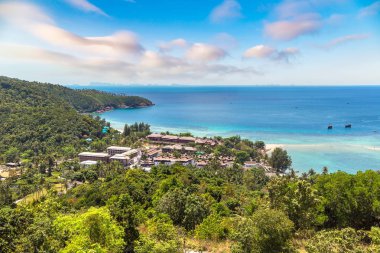 Koh Samui Adası, Tayland bir yaz günü hava panoramik