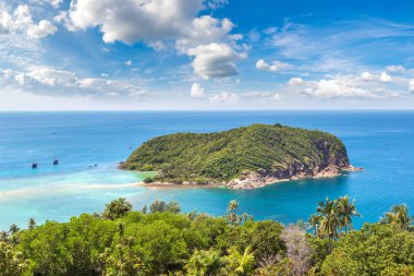 Hava panoramik Koh Mae Samui Adası, bir yaz günü Tayland