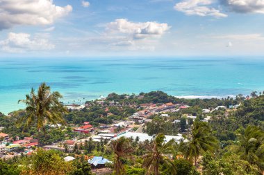 Koh Samui Adası, Tayland bir yaz günü hava panoramik