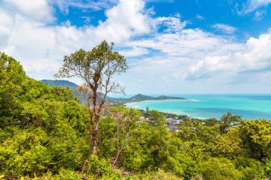 Koh Samui Adası, Tayland bir yaz günü hava panoramik