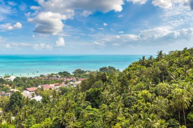 Koh Samui Adası, Tayland bir yaz günü hava panoramik
