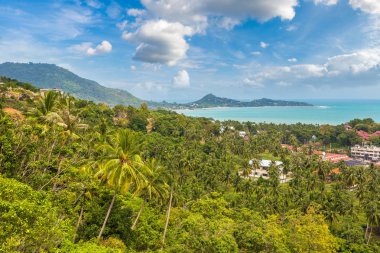 Koh Samui Adası, Tayland bir yaz günü hava panoramik