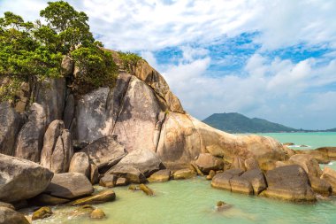 Lamai Beach Koh Samui Adası, Tayland bir yaz günü