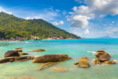 Koh Samui adasındaki Silver Beach, Tayland 'da bir yaz günü