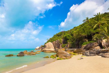 Koh Samui adasındaki Silver Beach, Tayland 'da bir yaz günü