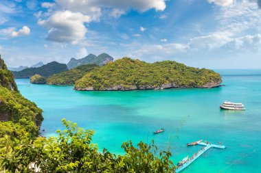 Mükemmel Beach'de bir yaz günü Mu Ko Ang Thong Milli Parkı, Tayland at