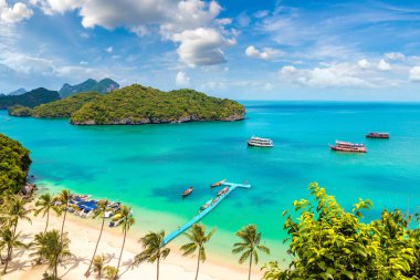 Mükemmel Beach'de bir yaz günü Mu Ko Ang Thong Milli Parkı, Tayland at