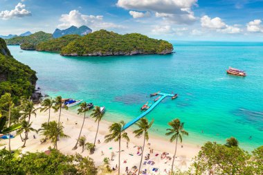 Mükemmel Beach'de bir yaz günü Mu Ko Ang Thong Milli Parkı, Tayland at