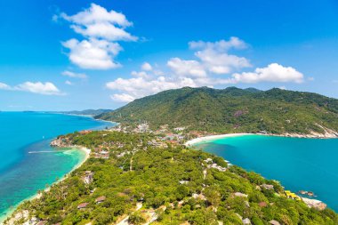 Koh Samui Adası, Tayland bir yaz günü hava panoramik