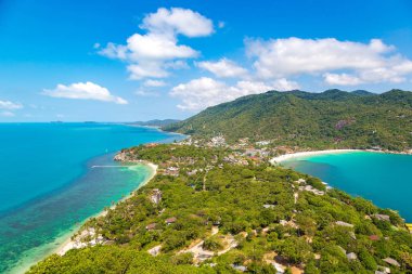 Koh Samui Adası, Tayland bir yaz günü hava panoramik