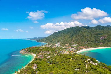 Koh Samui Adası, Tayland bir yaz günü hava panoramik
