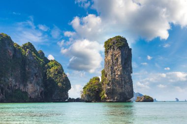 Ao Pai Plong beach, Krabi, Tayland, bir yaz günü