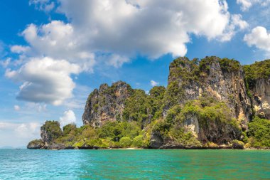 Ao Nang beach, Krabi, Tayland bir yaz günü