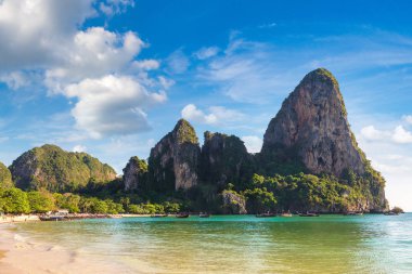 Railay Beach, Krabi, Tayland bir yaz günü