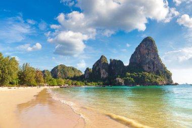 Railay Beach, Krabi, Tayland bir yaz günü