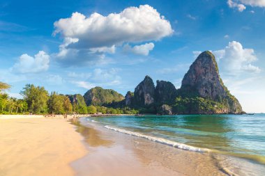 Railay Beach, Krabi, Tayland bir yaz günü