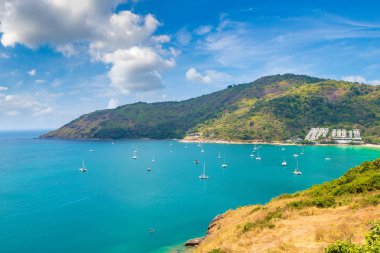 Tayland 'da bir yaz günü Phuket' in panoramik manzarası