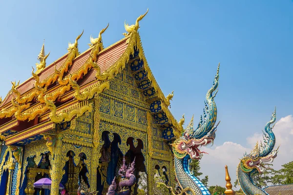 Wat Rong Sua Ten Blue Temple Chiang Rai Thailand Summer — Stock Photo, Image