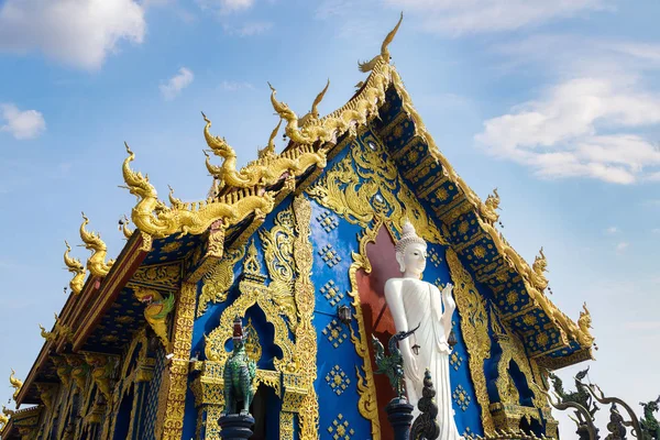 Wat Rong Sua Dziesięć Niebieski Świątyni Chiang Rai Tajlandia Letnie — Zdjęcie stockowe