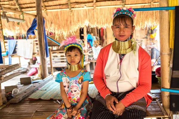 Chiang Rai Tayland Mart 2018 Uzun Boyunlu Kadın Kız Köyü — Stok fotoğraf