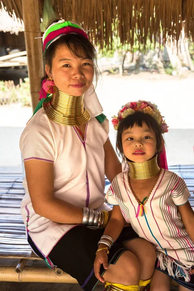 Chiang Rai Thailand March 2018 Portrait Long Neck Woman Girl — Stock Photo, Image