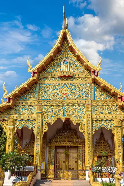 Tempio Buddista Chiang Mai Thailandia Giorno Estate — Foto Stock