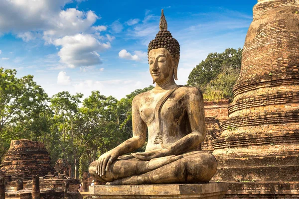 Parco Storico Sukhothai Thailandia Una Giornata Estiva — Foto Stock
