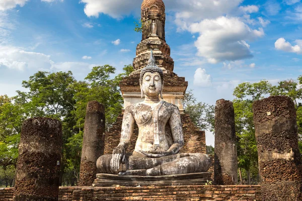 Traphang Ngoen Tapınakta Sukhothai Tarih Parkı Bir Yaz Günü Tayland — Stok fotoğraf