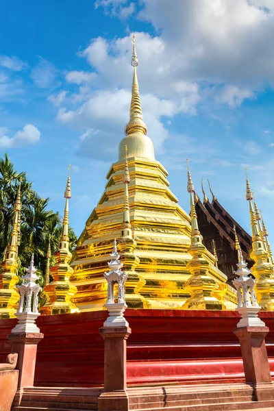 Wat Phan Tao Buddhisté Chrám Chiang Mai Thajsko Letním Dni — Stock fotografie