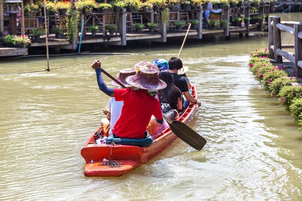 Mercado Flotante Pattaya Tailandia Día Verano — Foto de Stock