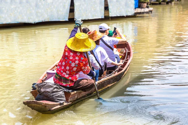 Mercado Flotante Pattaya Tailandia Día Verano — Foto de Stock