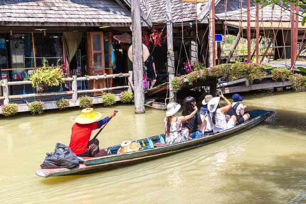 Marché Flottant Pattaya Thaïlande Dans Une Journée Été — Photo