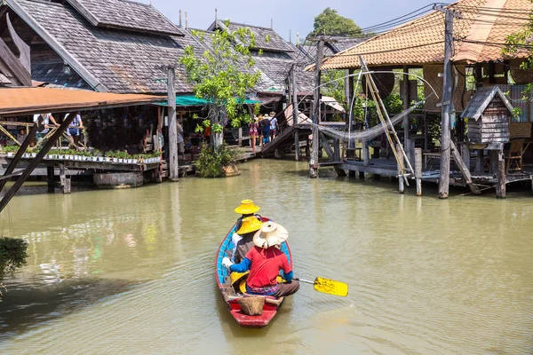 Mercado Flotante Pattaya Tailandia Día Verano — Foto de Stock