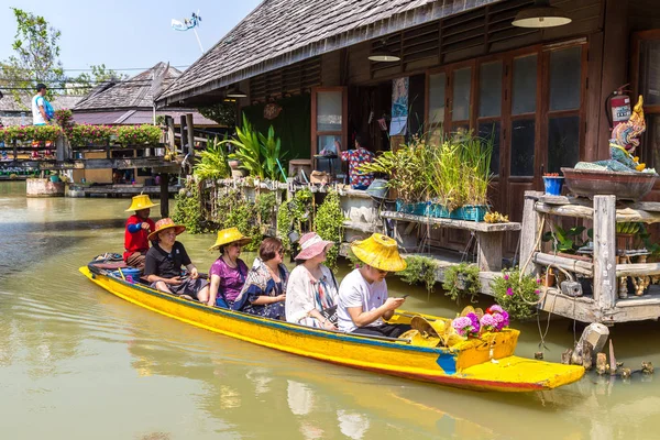 Pattaya Tailandia Marzo 2018 Mercado Flotante Pattaya Tailandia Día Verano — Foto de Stock