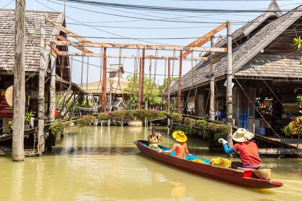 Pattaya Tailandia Marzo 2018 Mercado Flotante Pattaya Tailandia Día Verano — Foto de Stock