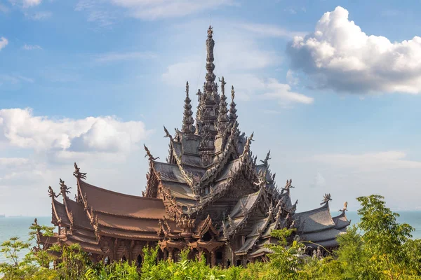 Храм Истины Паттайе Таиланд Летний День — стоковое фото