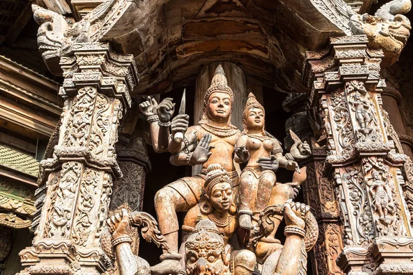 Heiligdom Van Waarheid Pattaya Thailand Een Zomerdag — Stockfoto