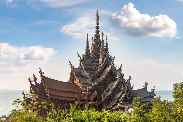 Santuario Verdad Pattaya Tailandia Día Verano — Foto de Stock