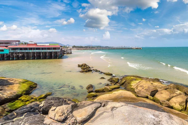 Playa Hua Hin Tailandia Hermoso Día Verano — Foto de Stock