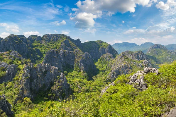 Vue Aérienne Panoramique Parc National Khao Sam Roi Yot Thaïlande — Photo