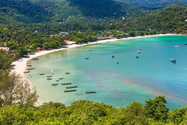 Panoramik Ao tanga Nai Pan Noi Beach Koh Samui Adası, Tayland bir yaz günü